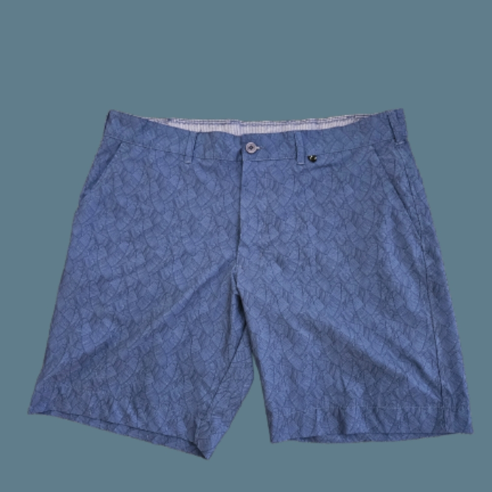 V46 Gro Print Golf Flat Front Hybrid Shorts